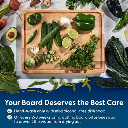 Sonder Los Angeles Doheny Wood Cutting Board Set | Acacia Edge Grain Cutting Board for Kitchen with Juice Groove | Perfect for Compact Daily Use | Gift Box Included | 14x10x1 in & 12x8x1 in