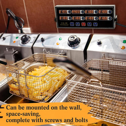 Relaxweex Commercial Digital Kitchen Timer for Cooking, 8 Channel