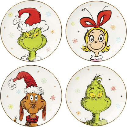 Lenox 898096 Merry Grinchmas Chip & Dip Bowl, Christmas Dishes, Festive Holiday Serveware