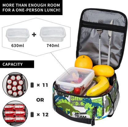 Black Cat Reusable Lunch Box Food Bag Insulated Lunch Bag for Teenage Boys Girls School Beach