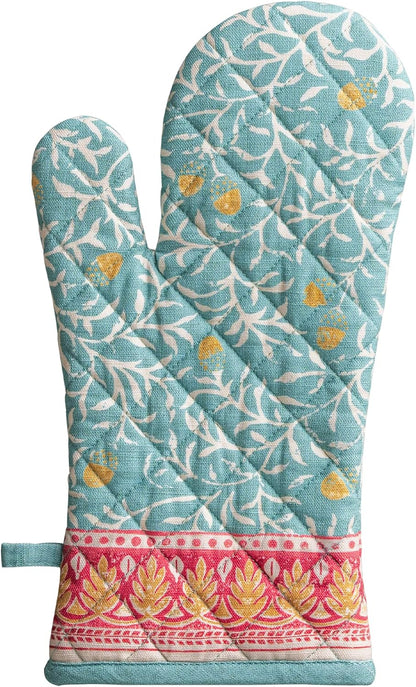 Maison d' Hermine 100% Cotton Oven Mitt & Pot Holder Set (7.5"x13" & 8"x8") - Colors C
