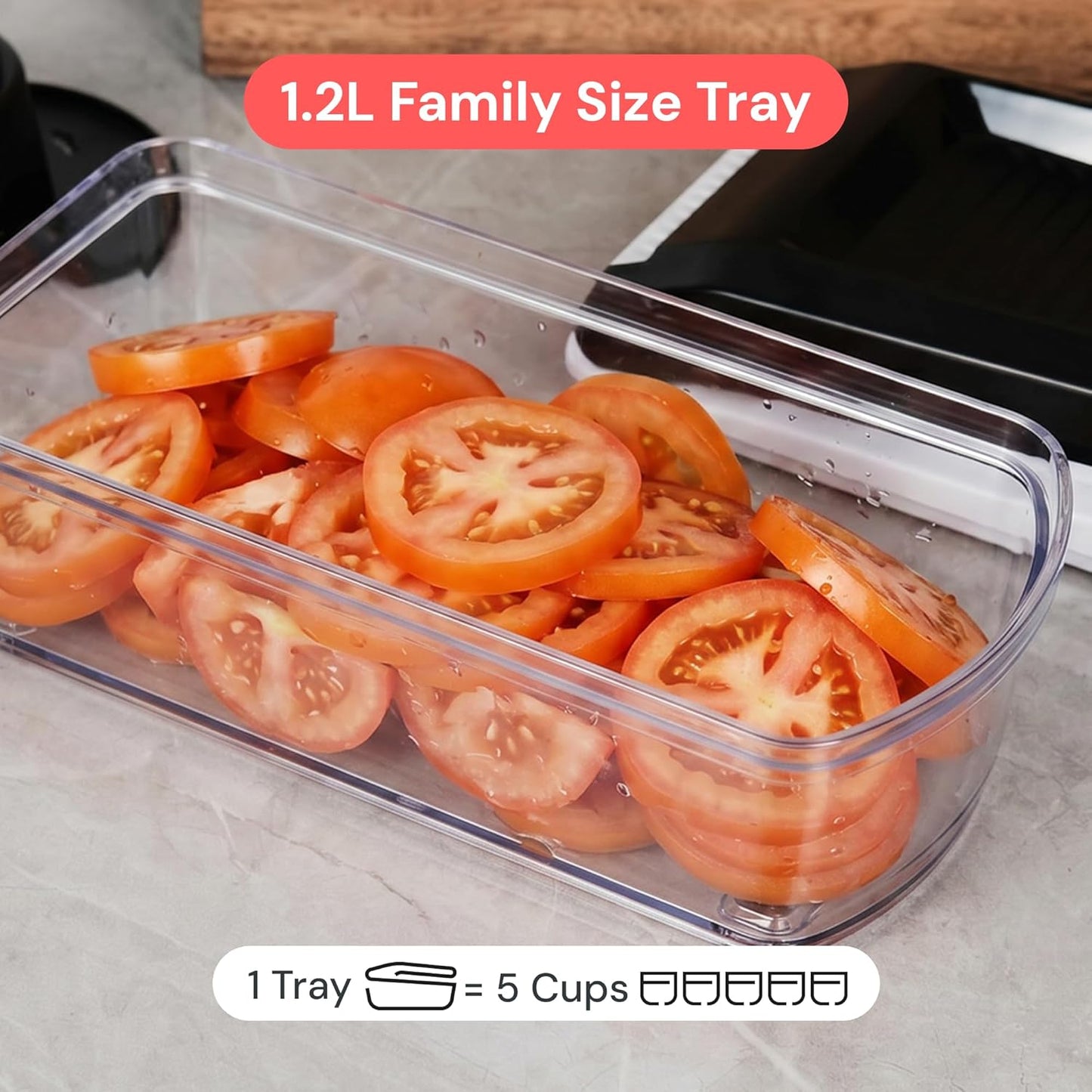Fullstar Core Vegetable Chopper - Chop and Slice Lid - Food Chopper with Container, Veggie Chopper, Fruit Slicer, Onion Dicer - Meal Prep Essential - Kitchen Gadgets and Gifts (6-in-1, White/Black)