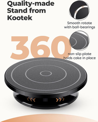 Kootek Cake Decorating Kit with Turntable Baking Supplies for Beginner Pros