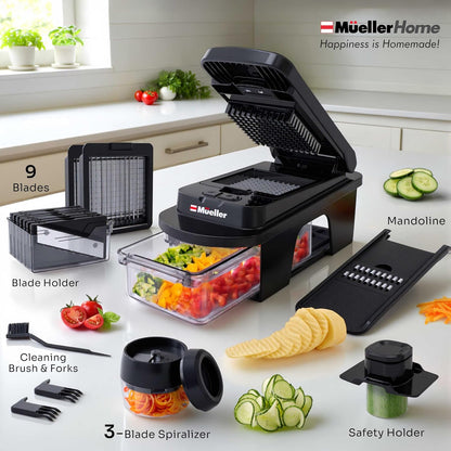 MUELLER HOME Pro-Series 10-in-1 Stainless Steel Multi Vegetable Chopper