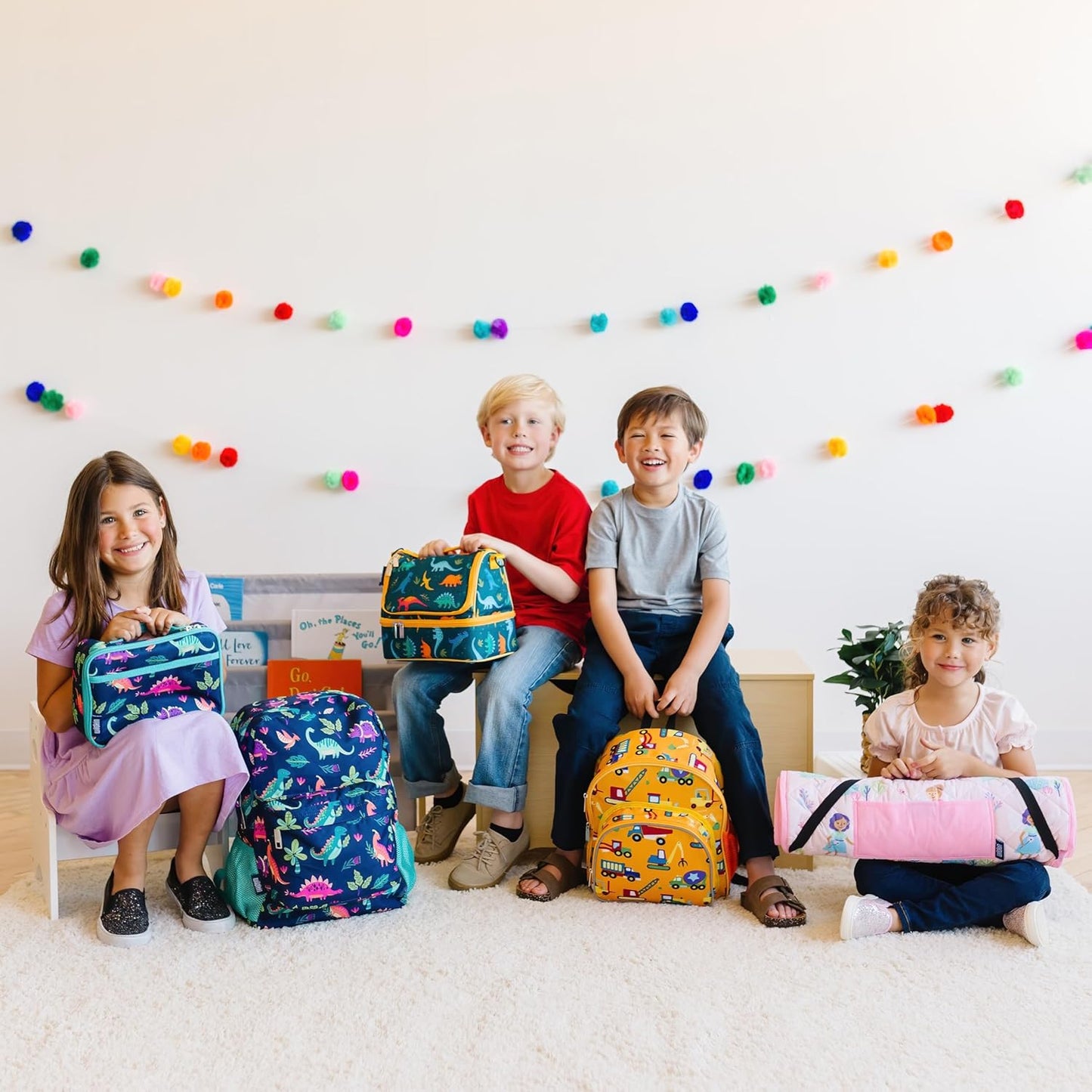 Wildkin Kids Insulated Lunch Box, Keeps Food Hot or Cold, BPA-Free with Mesh Pockets & Easy-Clean Lining – Ideal for School, Travel & Daycare – Holographic