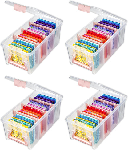 ArtBin Semi Satchel Portable Craft Organizer with 3 Dividers - Clear Plastic Storage Case for Art & Craft Supplies