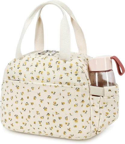 Lunch Box Lunch Bag Insulated Lunchbox Cute Reusable Lunch Tote bags for School Work Picnic for Kids Girls Women (Pink Bowknot)