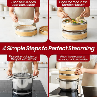 Bamboo Steamer Basket