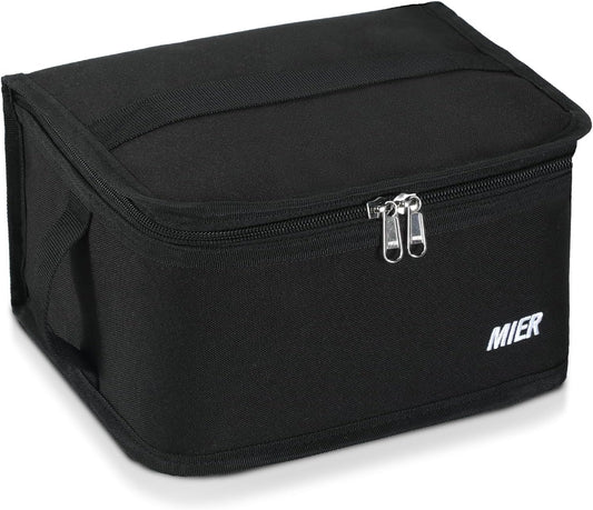 MIER Small Lunch Bag for Kids & Adults Compact Insulated Lunch Box Portable Thermal Mini Cooler for Work School Travel, Bluesteel