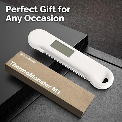 0.5 Sec Instant Read Meat Thermometer Digital for Outdoor Fryer, Black