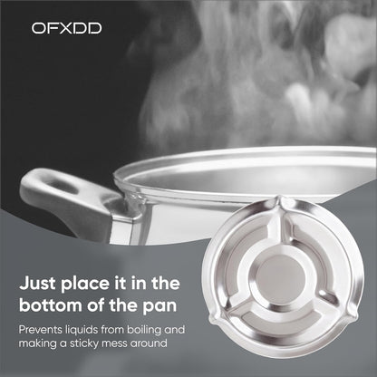 Pot Minder Boil Over Spill Stopper, Stainless Steel Pot Watcher Disc to Prevent Boil Over, Milk Watcher Boil Alert Disk for Pots, Pasta, Soup, Milk