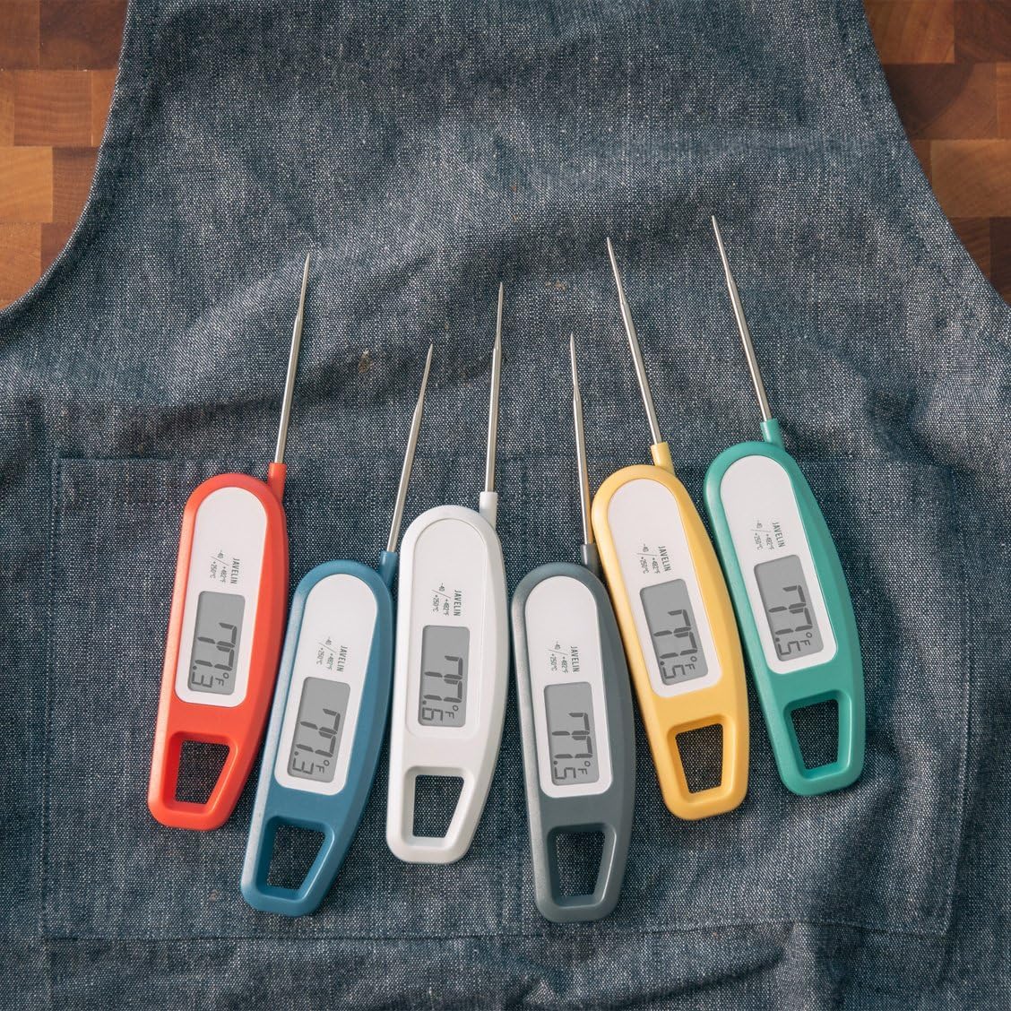 Lavatools Javelin® Ultra-Fast 3-Second Digital Instant Read Meat Thermometer for Grill and Cooking, 2.75" Probe, Compact Foldable Design, Large Display, IP65 Water Resistant, NSF Certified – Sesame