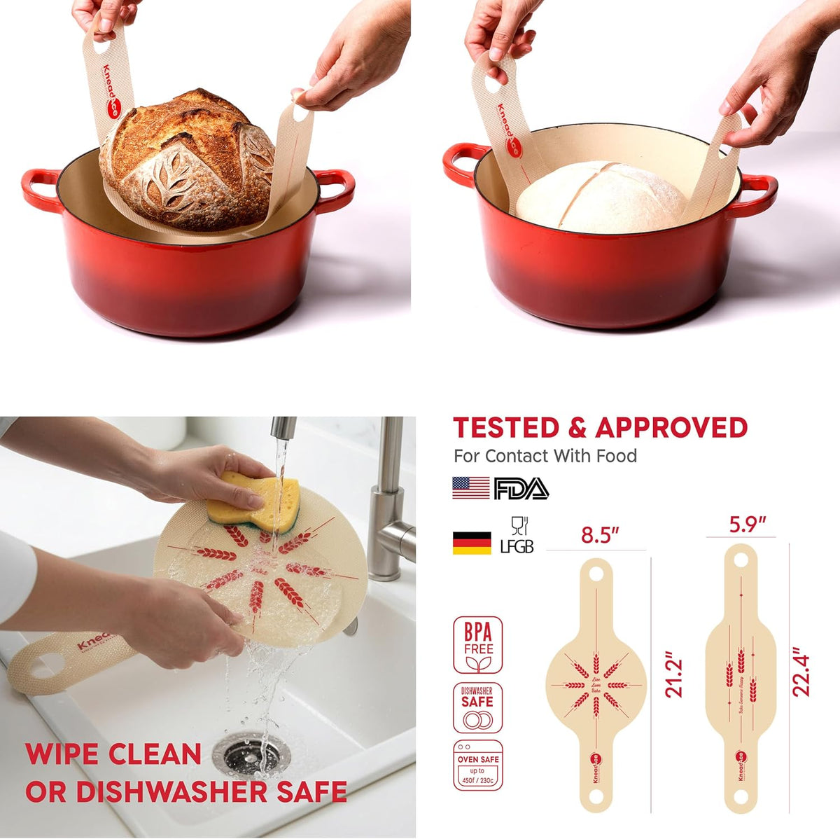 KneadAce Essential Sourdough Starter Kit - Artisan Bread Baking Tools