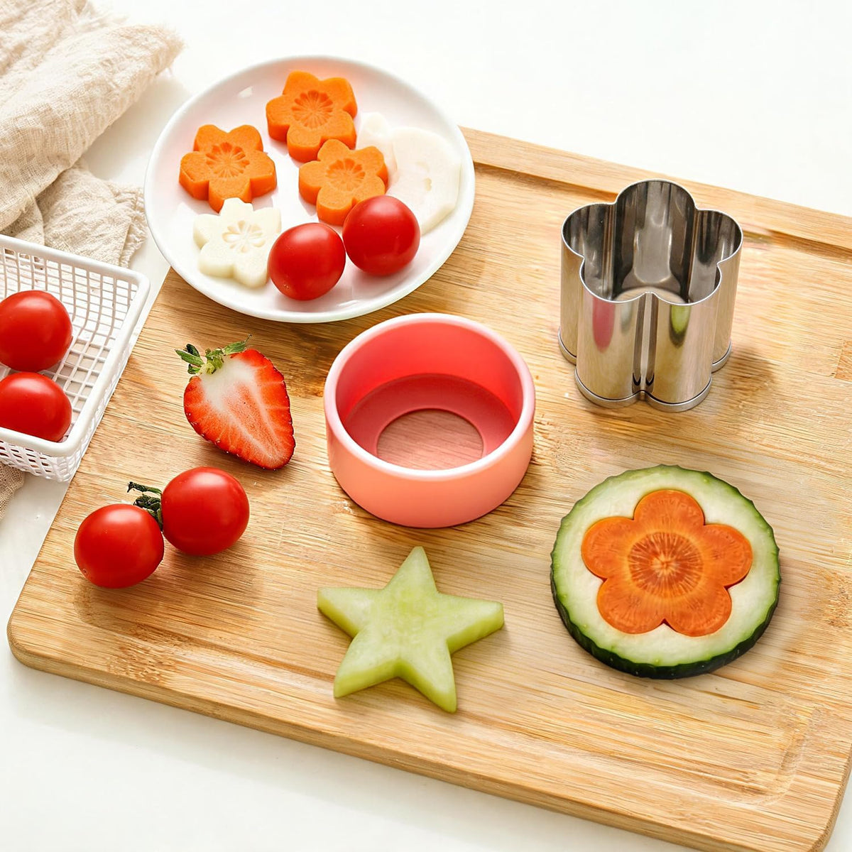 Mini Fruit Vegetable Cookie Cutters Shapes Set - 9Pcs 1.5 inch