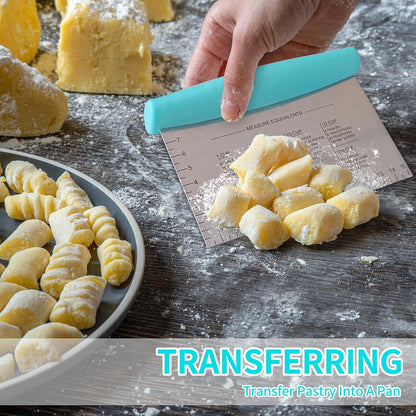 ALLTOP Stainless Steel Bench Scraper and Pastry Blender Cutter Set, Efficient Multipurpose Kitchen Baking Essential Tool with Comfortable Grip Handle-Perfect for Nut, Pie and Dough Processing - Black