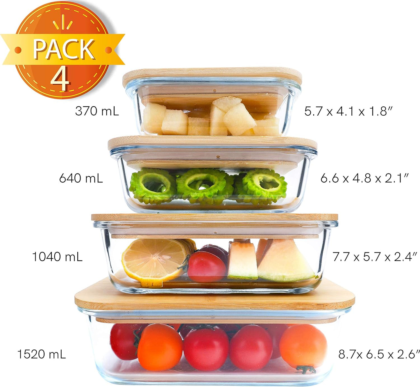 BlueHills Premium Glass Meal Prep Lunch Containers with Snap Green Lock Lids Glass Food Containers BPA-Free Oven Freezer Dishwasher Safe 5 pack set 10 pieces 36 Oz 4.5 cups (G002 Two Compartments)