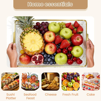 Chilled Serving Tray Charcuterie Board with Lid, Chilled Serving Trays for Parties, Perfect for Charcuterie, Seafood, Fruits and Shrimp Cocktail