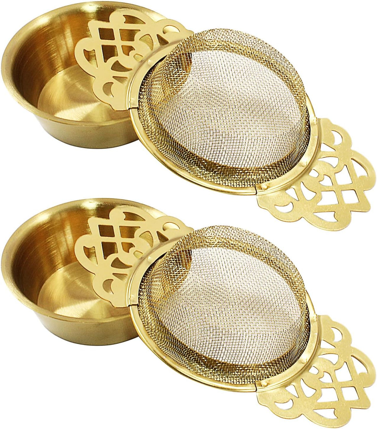 2 Pack Tea Strainers, Stainless Steel, Sliver