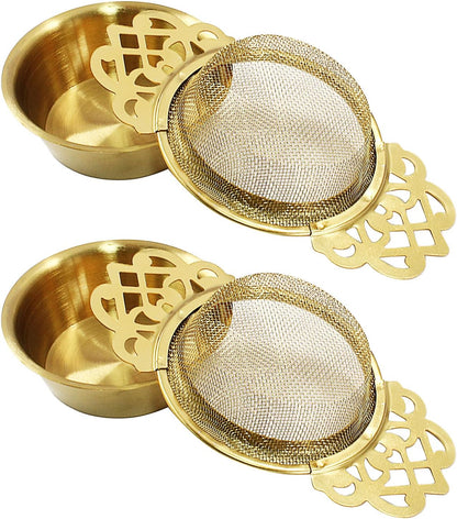 2 Pack Tea Strainers, Stainless Steel, Sliver