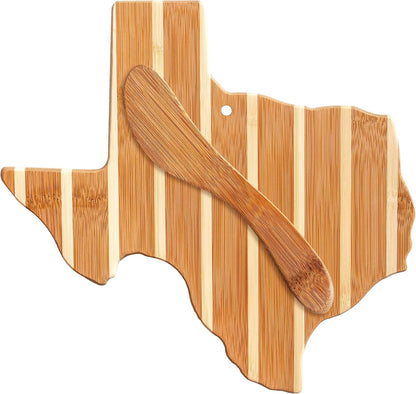Totally Bamboo California Charcuterie Board with Spreader Knife Gift Set, 11-3/8" x 8-7/8"