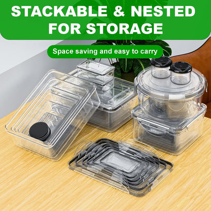 54 Pcs Food Storage Containers with Lids Airtight, (27 Containers &27 Lids) Reusable BPA-Free Plastic Food Containers for Kitchen Organization, Leak Proof Freezer/Microwave Safe Meal Prep Lunch Boxes
