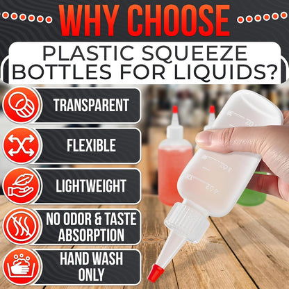 BURIUS Inverted Condiment Squeeze Bottles 16 oz for Sauces, Honey