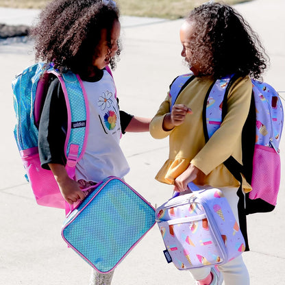 Wildkin Kids Insulated Lunch Box, Keeps Food Hot or Cold, BPA-Free with Mesh Pockets & Easy-Clean Lining – Ideal for School, Travel & Daycare – Holographic