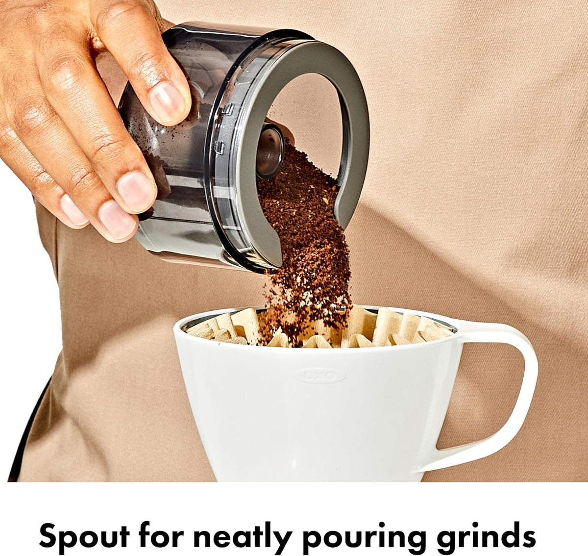 OXO Brew Compact Conical Burr Electric Coffee Bean Grinder - 50g Capacity