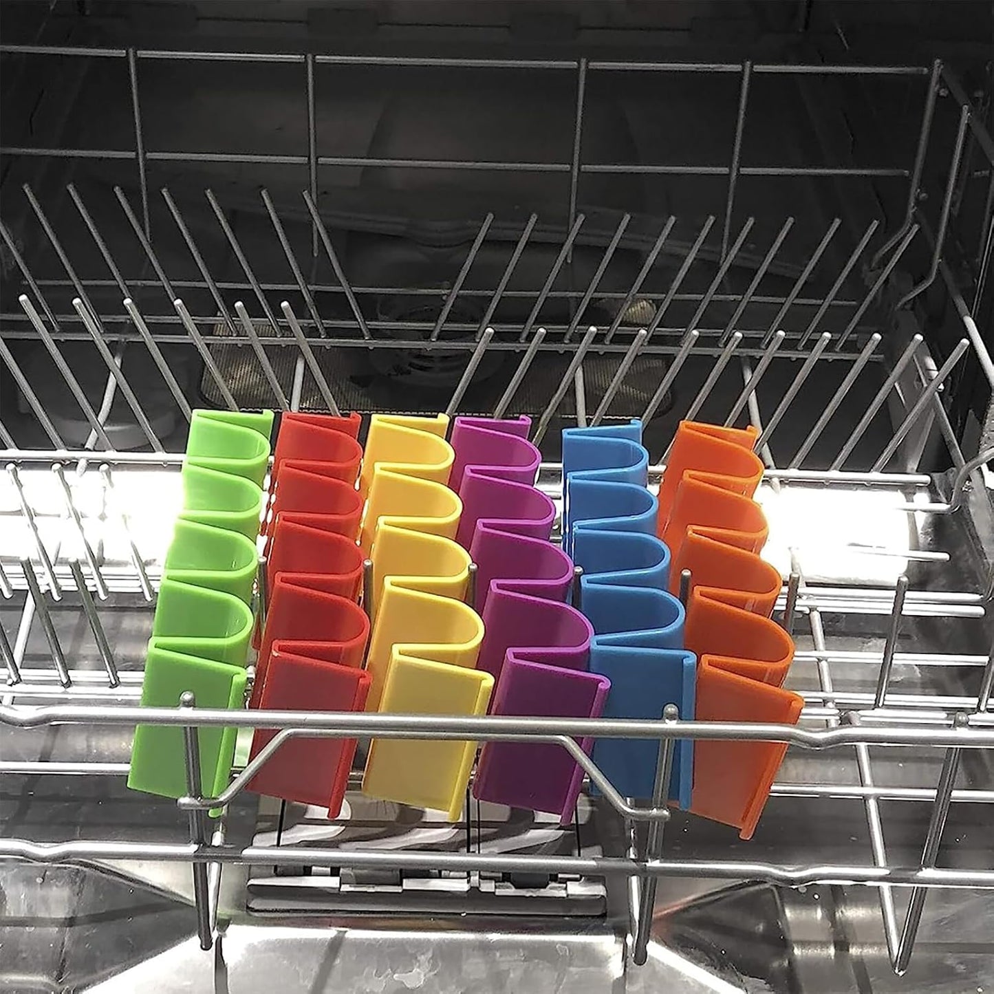 Taco Holder, 2Pcs Taco Plates Holder, Tacos Stands for 4 Tacos, Tacos Plates Rack Tray with Dividers