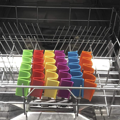 Taco Holder, 2Pcs Taco Plates Holder, Tacos Stands for 4 Tacos, Tacos Plates Rack Tray with Dividers
