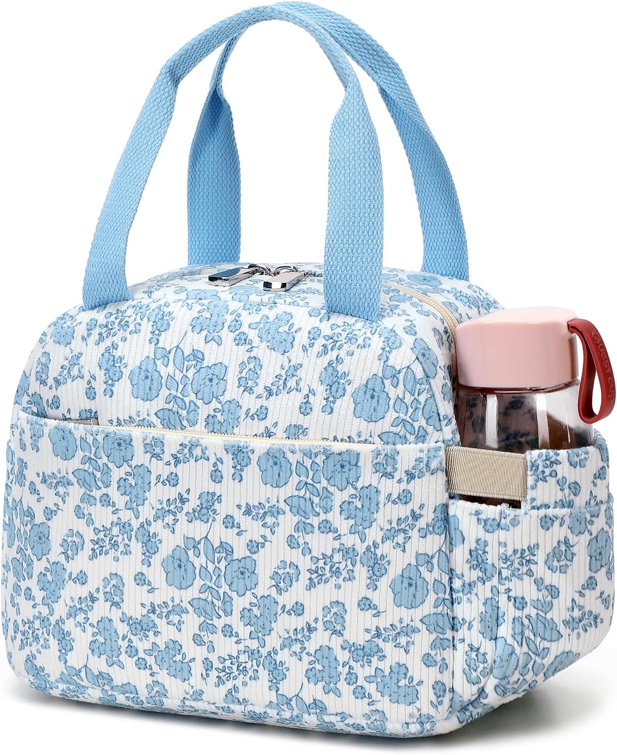 Lunch Box Lunch Bag Insulated Lunchbox Cute Reusable Lunch Tote bags for School Work Picnic for Kids Girls Women (Pink Bowknot)