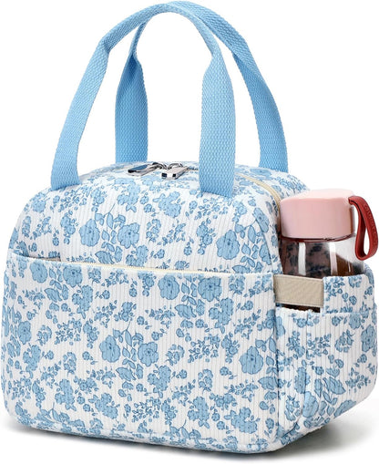 Lunch Box Lunch Bag Insulated Lunchbox Cute Reusable Lunch Tote bags for School Work Picnic for Kids Girls Women (Pink Bowknot)