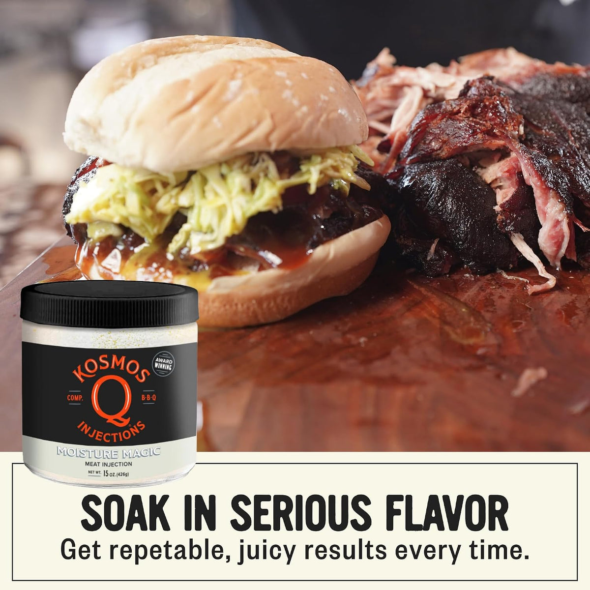 Kosmos Q Original BBQ Pork Injection, Meat Marinade, 16 Oz