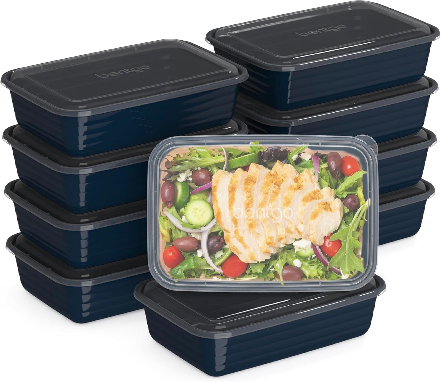 Bentgo Prep - 20-Piece 1-Compartment Reusable Meal Prep Containers with Lids, PFAS & BPA Free Materials, Durable, Microwave, Freezer, & Dishwasher Safe To Go Food Storage (Gold)