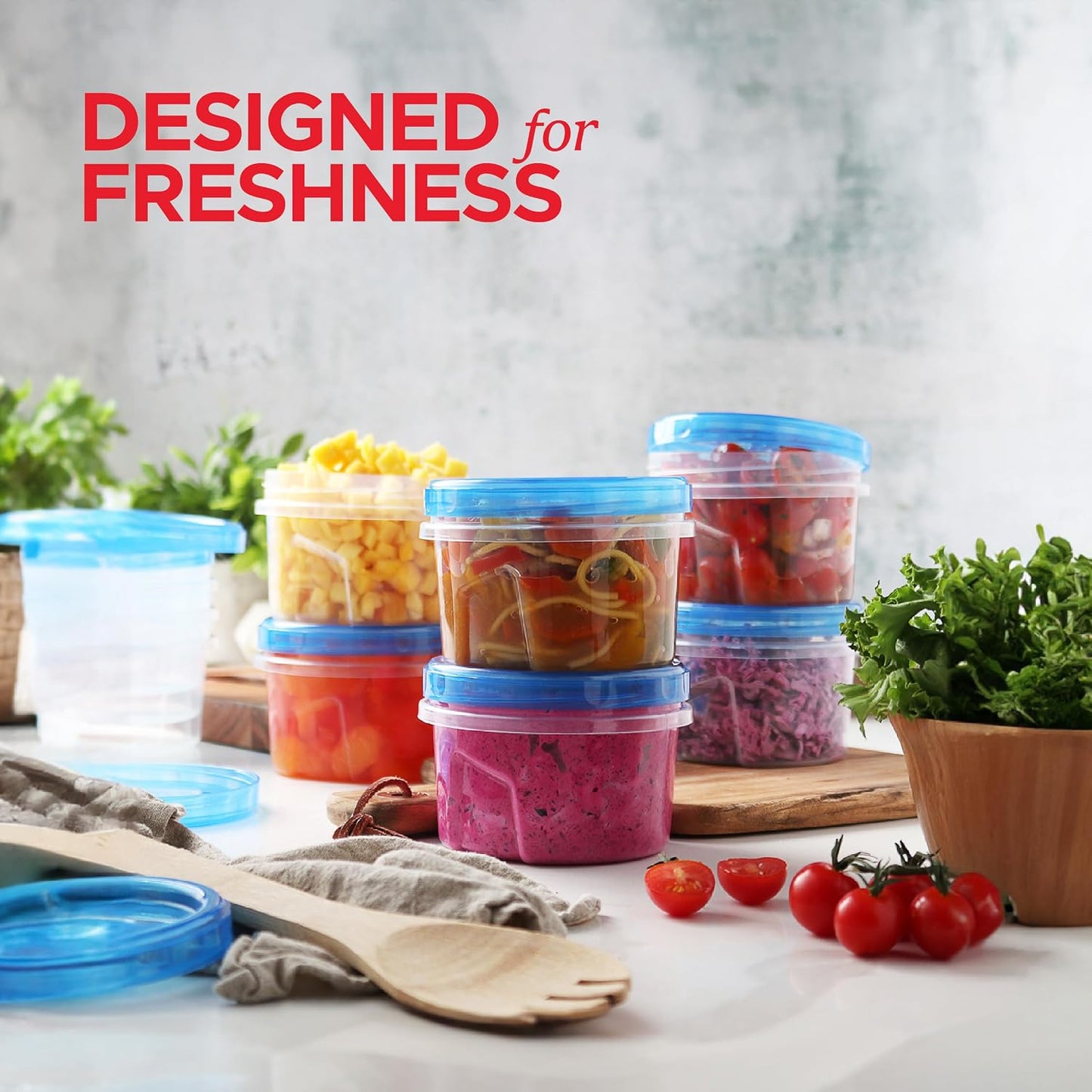 Tafura 10 Pack Leakproof Freezer Containers for Food with Twist Top Lids - 32 Oz BPA Free Reusable Plastic Soup Containers with Screw On Lids - Ideal for Meal Prep, Leftovers & Pantry Organization