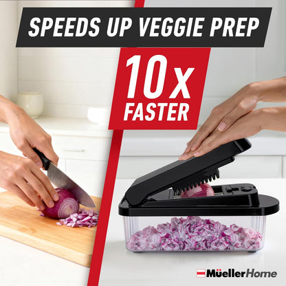 MUELLER HOME Pro-Series 10-in-1 Stainless Steel Multi Vegetable Chopper