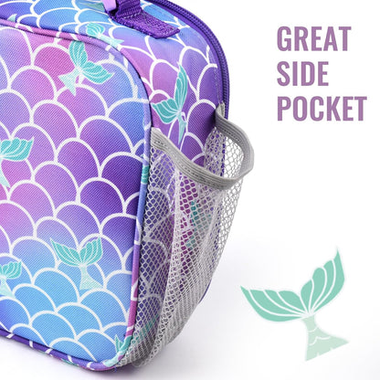 Genteen Lunch Box Kids, Insulated Lunch Bag Kids Boys Girls Back to School, Soft Lunch Box for Men Reusable Lunchbox for Office,Outdoor,School (Black)
