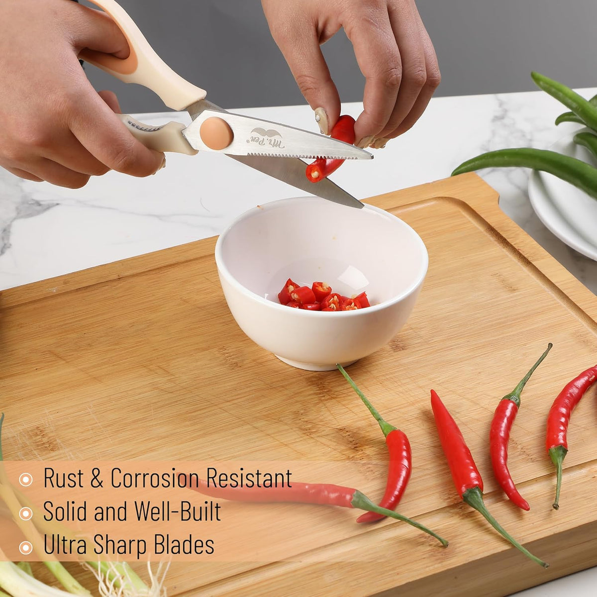 Mr. Pen- All Purpose Kitchen Shears with Protective Sheath, 8 Inch