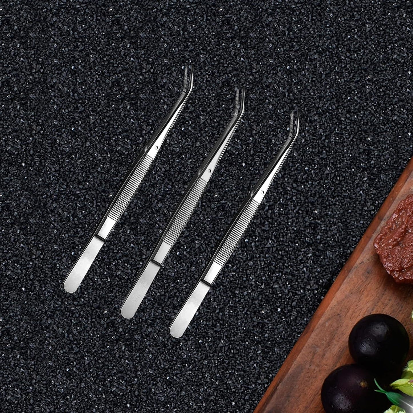 Stainless Steel Pliers Set, Multi-purpose Tool for Small Gardening, Kitchen, and Nail Beauty Etc. (3-piece set, 6.15 inches / 6.3 inches / 6.5 inches) (Three different tweezers)