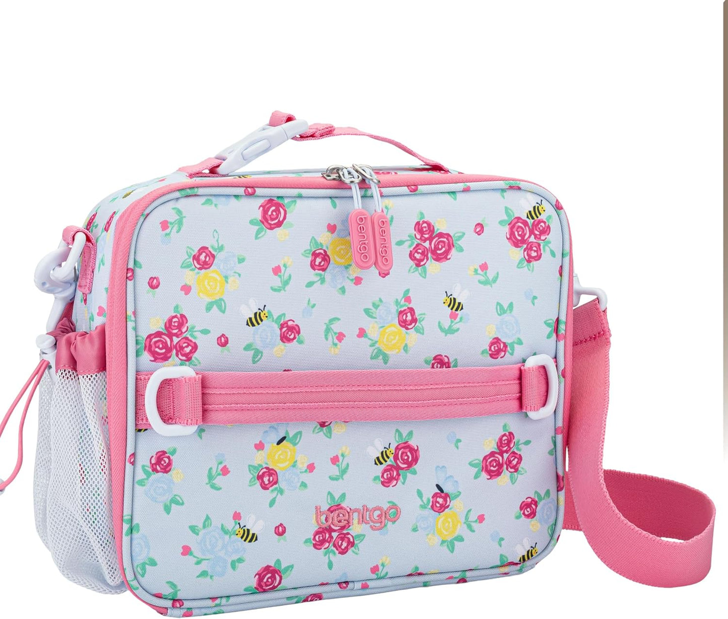 Bentgo Kids Lunch Bag - Durable, Double-Insulated Lunch Bag for Kids 3+; Holds Lunch Box, Water Bottle, & Snacks; Easy-Clean Water-Resistant Fabric & Multiple Zippered Pockets (Mermaid)