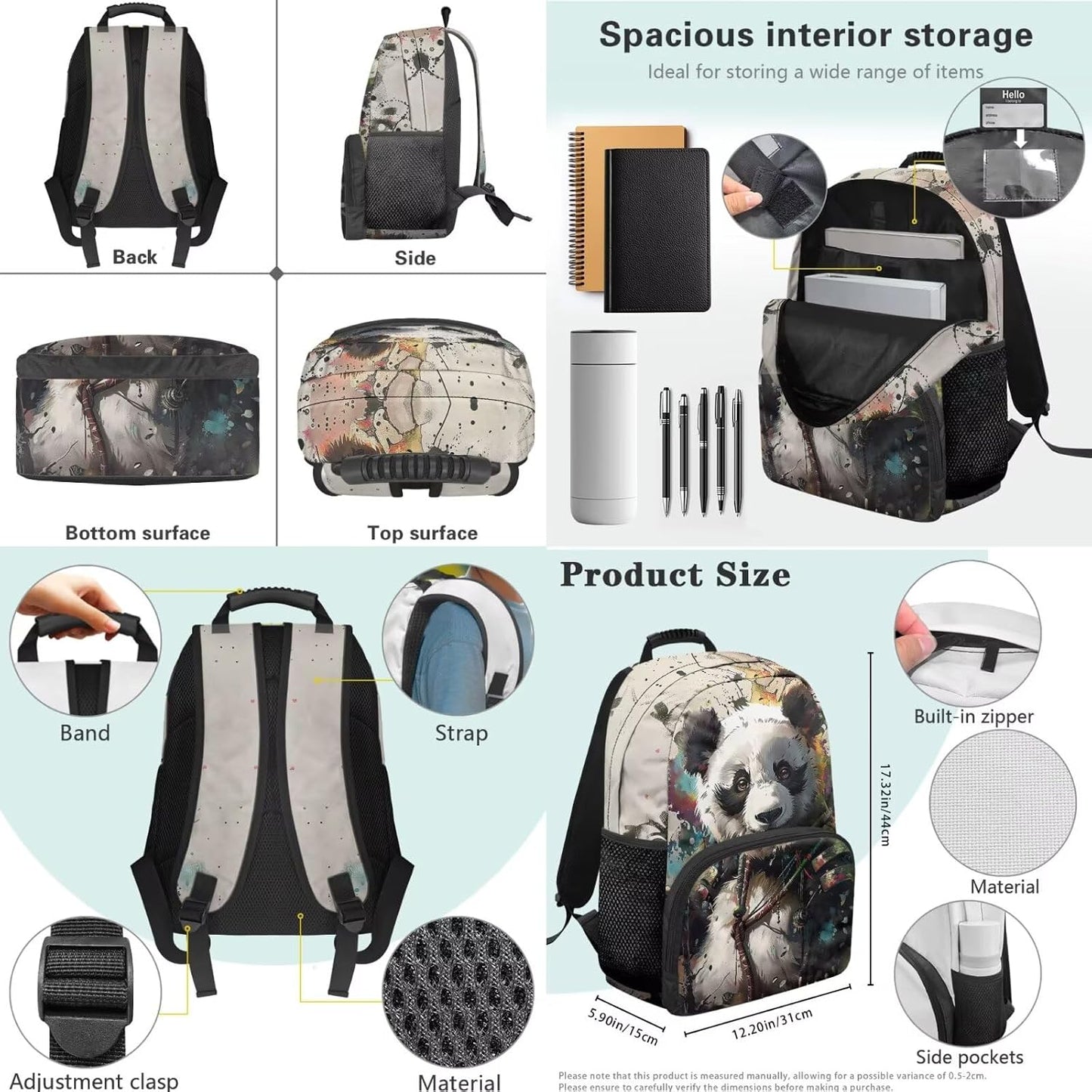 Highland Cow Backpack with Lunch Box Set for Kids Sunflower School Backpack for Girls Boys Back to School Bag Student Travel Backpacks Reusable Utensils Pen Case Water Bottle Bag 5PCS