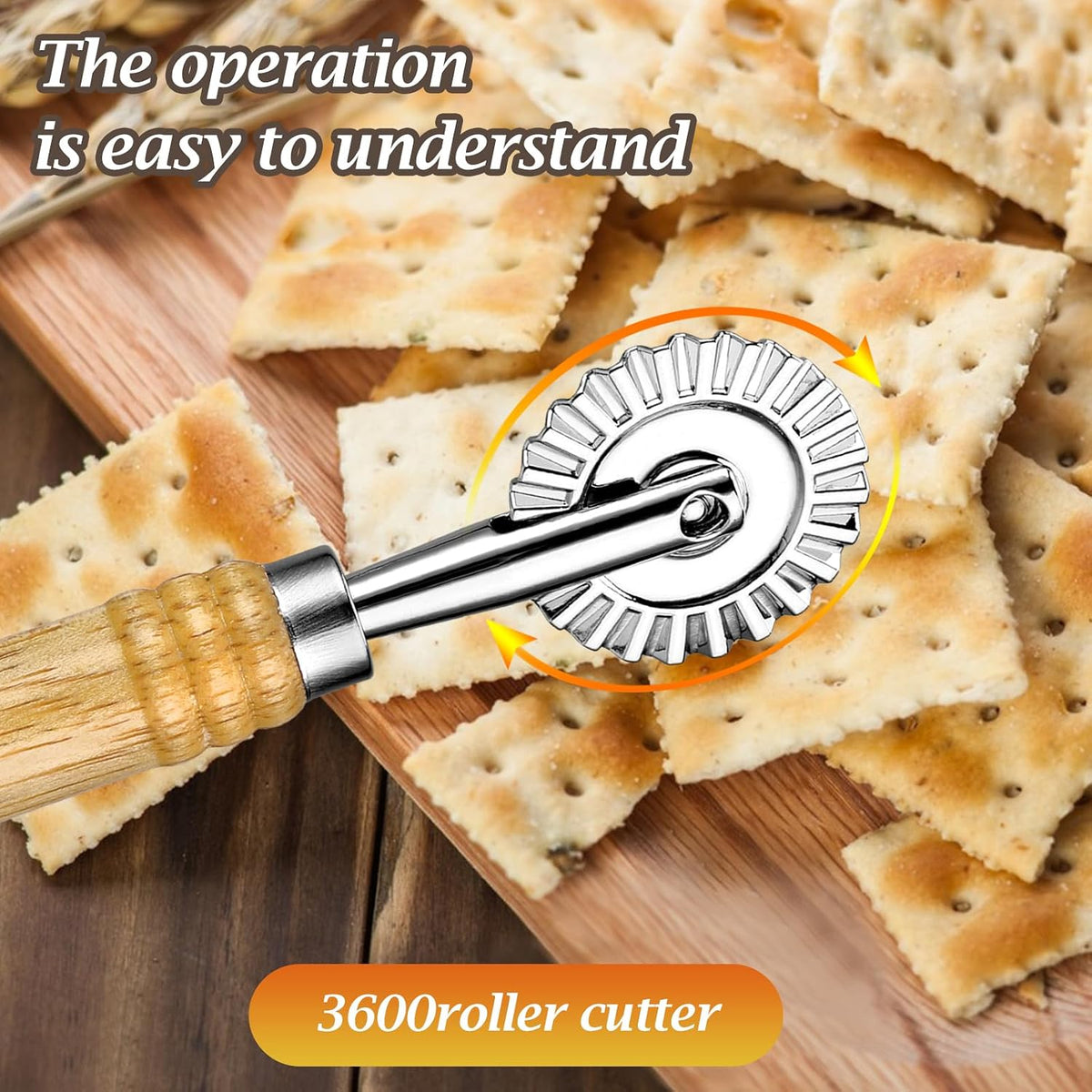 WLLHYF Pasta Cutter Wheel, Ravioli Cutter Wheel with Roller Zinc Alloy