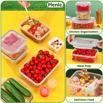 AISOON 40 Pcs 85oz Food Storage Containers with Lids, Airtight BPA-Free Leakproof Reusable Kitchen Containers, Freezer Safe Meal Prep & Pantry Organizer Set, Microwave & Dishwasher Safe