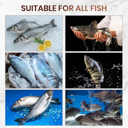 2026 NEW 304 Stainless Steel Fish Scaler Remover, Sharp Stainless Steel Fish Scaler,Sawtooth Fish Descaler Tool for Family Kitchen, Seafood Markets (2PCS) (1pcs)