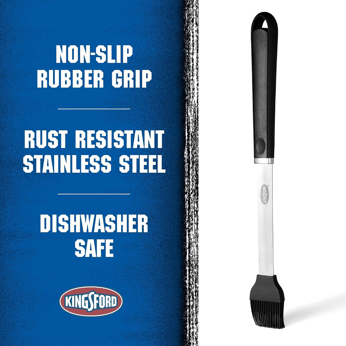 Kingsford 3-Piece Rust-Resistant Stainless Steel BBQ Tool Set, 3 Count