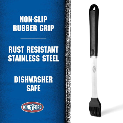 Kingsford 3-Piece Rust-Resistant Stainless Steel BBQ Tool Set, 3 Count