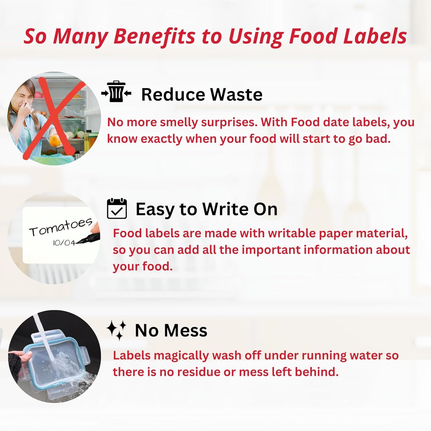 2x3 Dissolvable Food Labels, 1000 Label Stickers, Bottle Labels for Storage Bins, Sticker Labels for Food containers, (1000, Blue)