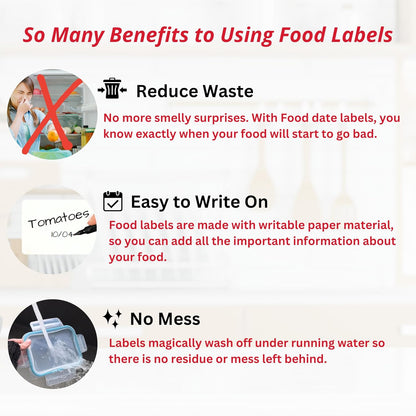2x3 Dissolvable Food Labels, 1000 Label Stickers, Bottle Labels for Storage Bins, Sticker Labels for Food containers, (1000, Blue)