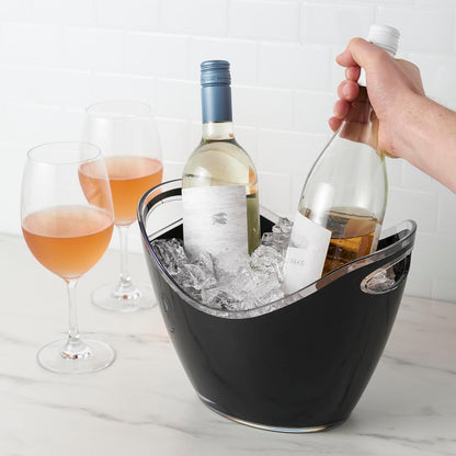 True Galvanized Tub, Large Ice Buckets for Parties, Beverage Cooler for Beer, Wine, Soda, Bottled Water, Rustic Beverage Tub, Drink Bucket for Indoor & Outdoor Party, 6.3 Gal (23.8 Liters), Set of 1