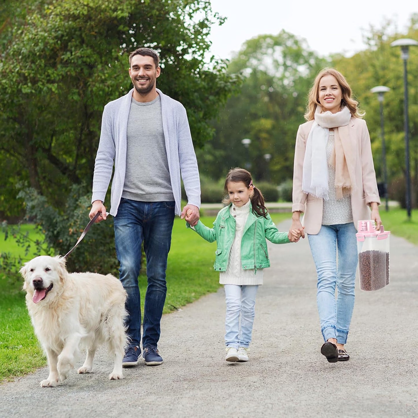 LEAWALK 5Lbs Airtight Cat Dog Food Storage Container with Upgraded Large Nozzle BPA-Free, Pet Food Storage Containers for Rice, Grain, Pet Food, Flour, Dog Treat Storage (Dark Gray, 5L-1pack)